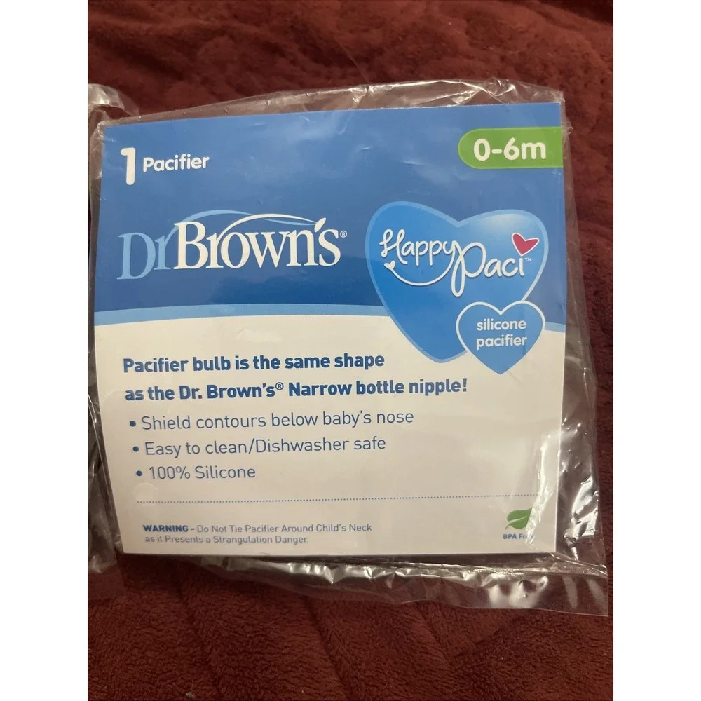 Lot Of 2 NEW Sealed-Dr. Brown's Happy Paci 0-6m BPA Free Silicone‎ Pacifier